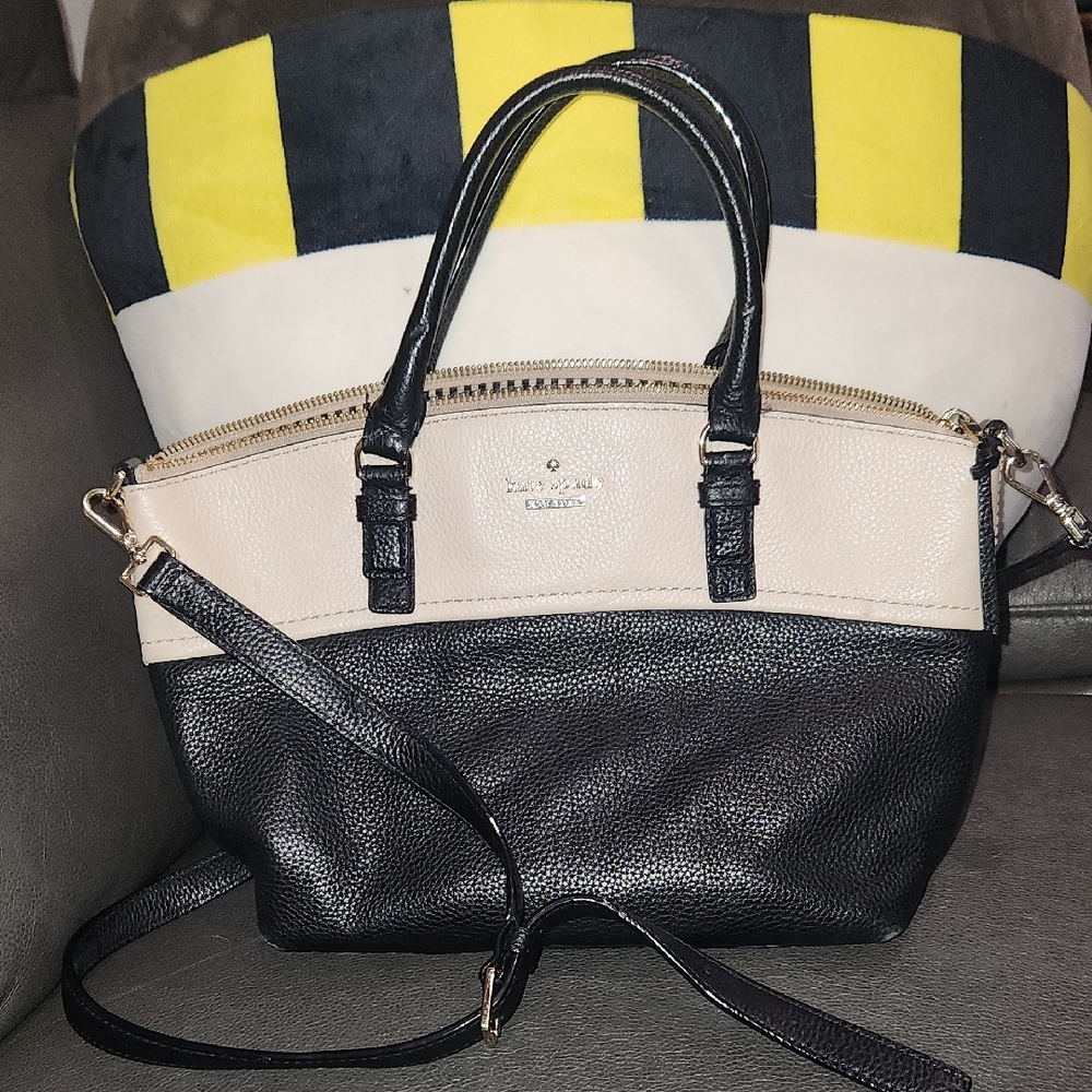 Kate Spade Black and Cream Satchel